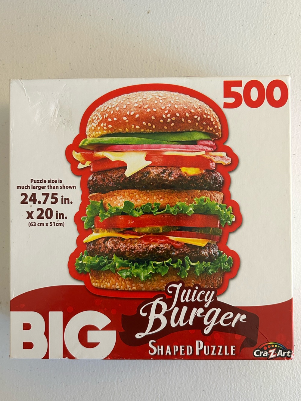 Juicy Burger Shaped Puzzle - 500 Piece